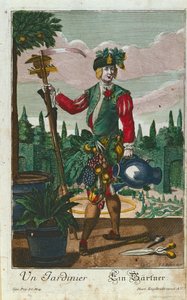 Un jardinero, representación alegórica, c.1735 de Martin Engelbrecht